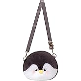 AGLOO Penguin Crossbody Bag - Fluffy Shoulder Purse with Adjustable Strap, Small Handbag for Women Gift for Girlfriends, Sweet Lolita Accessories