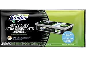 Swiffer Sweeper 2-in-1 Dry + Wet Floor Mopping and Sweeping Kit, Multi-Surface Kit for Floor Cleaning, Kit Includes 1 Sweeper