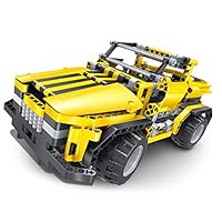 Bo-Toys R/C 2 in 1 Pick Up Truck & Roadster Building Bricks Radio Control Toy, 426 Pcs DIY Kit with USB Rechargeable Battery, Construction Build It Yourself Toys