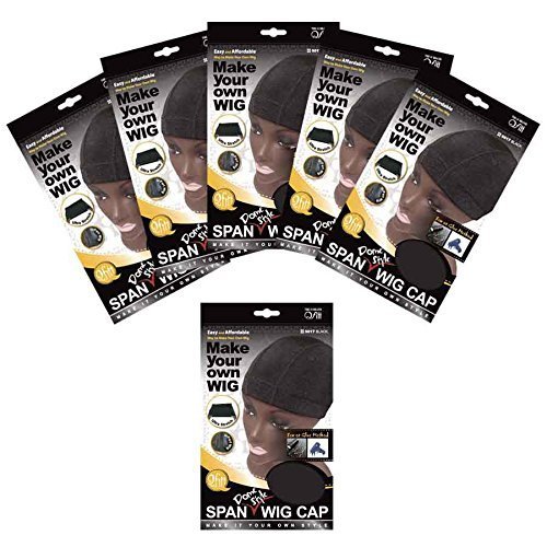 (6 Pack) Qfitt - Spandex Dome Style Ultra Stretch Wig Cap #5017
