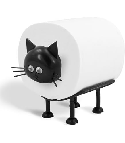 Porte-rouleau De Papier Toilette En Forme De Chat - Support Imprimé 3D Amusant Pour Salle De Bain - 6