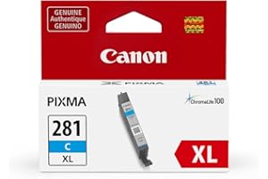 Canon CLI-281 XL Genuine Cyan Ink Tank , Compatible with TR8520, TS9120,TS8120, TS6120, TS9521C/a, TS9520/a, TS8220, TS6220, TS8320, TS6320, TS702/a, and TR8620/a Series Printers