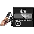 BIBARAJM Small Engine Tachometer Digital Tachometer Small Digital Engine Tachometer Inductive Tachometer, Waterproof, Suitable for Chainsaw, Marine, ATV, Motorcycle, UTV Engine