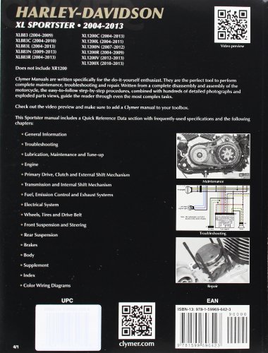 Harley-Davidson XL883 XL1200 Sportster 2004-2013 (Clymer Manuals)