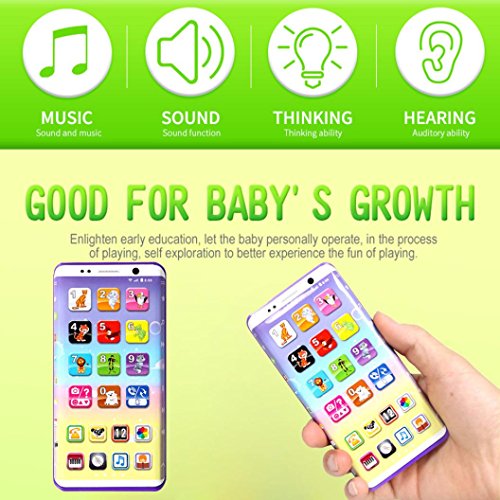 image for Gbell Toddlers Kids Mobile Phone Toy - Music Learning Animal Chat Coun