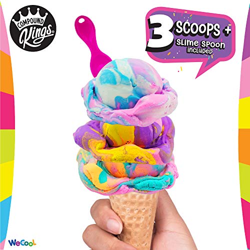 COMPOUND KINGS Butter Swirlz Ice Cream Scoops Scented Slime, DIY Slime Kit for Kids NonStick
