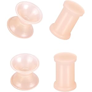 Xpircn Silicone Gauges for Ears Flesh Skin Tone Colored Plugs for Ears Flexible Ear Tunnels Plugs Stretchers Expander Ear Pie