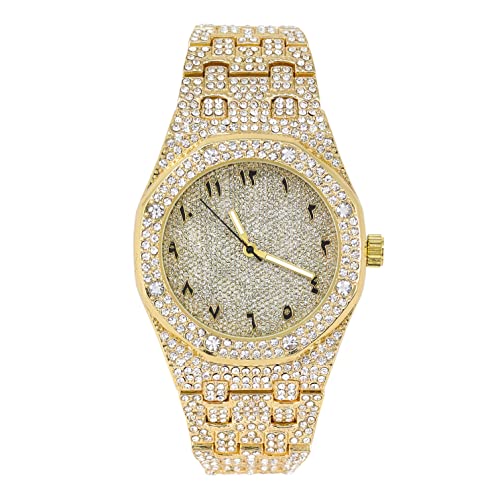ICE STAR Men's Iced Out Arabic Watch - Bling-ed
