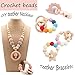 Baby Love Home 50pc White Gray Series Wooden Crochet Beads DIY Teething Necklace Bracelet for Baby Handmade Wooden teether Baby Teether Toys