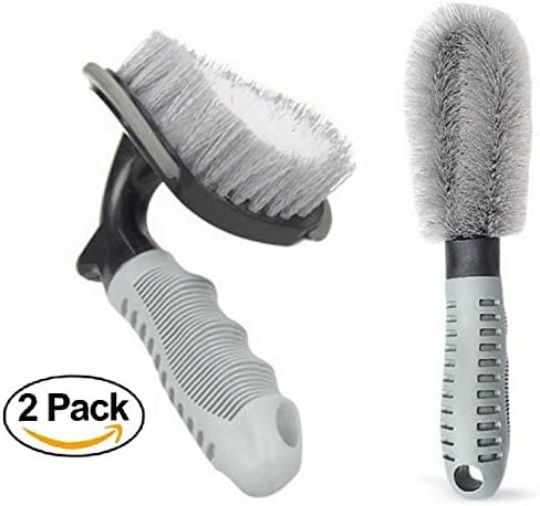 OLOI | 2Pack Car Tire &amp; Rim Cleaning / Detail brush Tool for Car Truck Motorcycle or RV