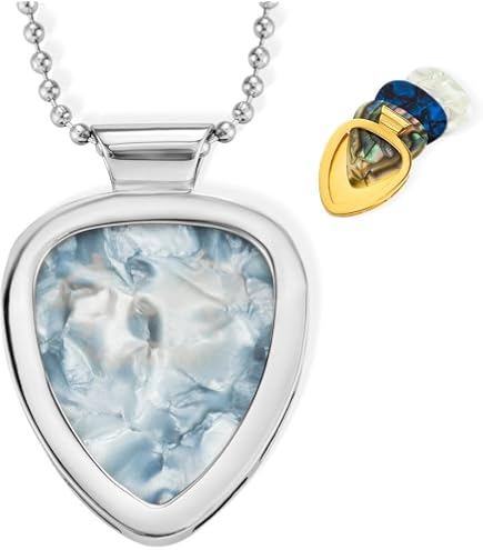Rocker Electric Guitar Pendant Necklace Stainless Steel Music Theme Jewelry Musical Instruments Link Chain Men Jewelry