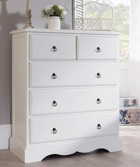 Romance 2 Over 3 Chest Of Drawers Large Antique White Chest Of