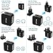 Travel Charger Adapter ZPTONE 4 Port USB Wall Charger International Universal Travel Plug Adapter with US UK EU AU Plug for iPhone, iPad, Samsung, LG, HTC, MacBook and More - Black