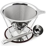LINKYO Pour Over Coffee Maker - Stainless Steel Drip Coffee Filter
