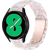 Kabbba Resin Watch Bands Compatible with Samsung Galaxy Watch 7/6/5/4/FE 40mm 44mm, Galaxy Watch 6/4 Classic 42mm 43mm 46mm 47mm/5 pro 45mm/3 41mm,20mm Wristband for Women Men