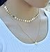 Defiro Layer Choker Gold Tone Sequins Coin Necklace Moon Pendant Charm Women Jewelry