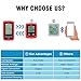 Veken Wireless Digital BBQ Meat Thermometer, Remote Cooking Food Grill Thermometer with Dual Probes for Grilling, Upgraded Oven Smoker Thermometer Kitchen Tools, Battery Included (230 Feet), Red