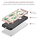 BENTOBEN iPhone Xs Case (2018), iPhone X Case, Shockproof Tropical Cactus Floral Design Phone Cases Hard PC Soft Bumper Protective Girls Women Cover for Apple iPhone Xs/X / 10, Cute Rose Gold/Green