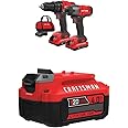 CRAFTSMAN V20 MAX Cordless Drill and Impact Driver, Power Tool Combo Kit with 2 Batteries and Charger (CMCK200C2) & (1) V20 Lithium Ion Battery, 4.0-Amp Hour (CMCB204)