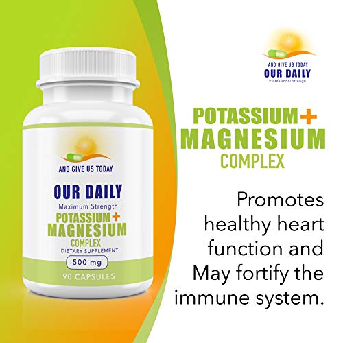 Our Daily Vites Potassium Magnesium Supplement 500mg Powerful