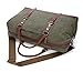 BAOSHA Canvas PU Leather Travel Tote Duffel Bag Carry on Bag Weekender Overnight Bag