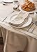 DII French Stripe Dining Table Collection Farmhouse Style Tablecloth, 60x84 Inches, Taupe/White