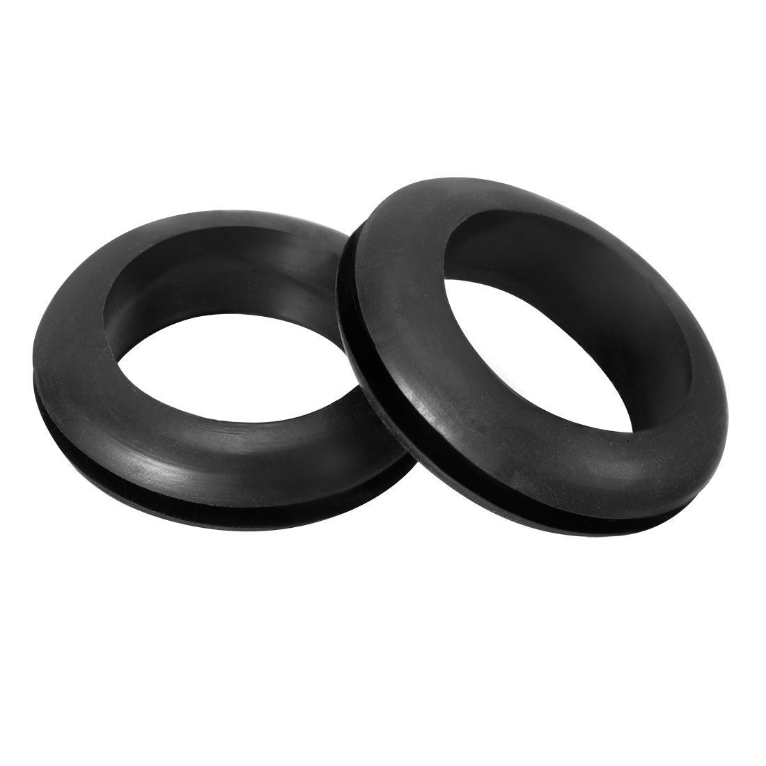 Sourcingmap Wire Protector Oil Resistant Armature Rubber Grommet 20mm Inner Dia 100Pcs Black