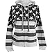 Women's Proud American Flag Sweatshirt 4009 Grey L
