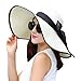 Yshare Women Big Bowknot Straw Sun Hat Floppy Foldable Roll up UV 50+ Beach Cap (Color-2)