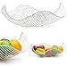 Vistella Fruit Bowl Basket in Matte White - 6 Colors Available - Stainless Steel Wire Design with Modern Styling - Decorative Countertop Centerpiece