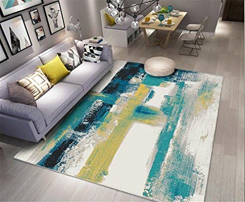 MIRUIKE Modern Abstract Ink Paint Area Rug Soft Carpet for Living Room Bedroom