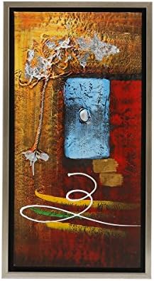 Wall Decor Art Oil Painting by Hand, Wooden Stretch, Metal Frame, 14x26 Inches(3060B6)