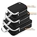 Set of 3 Gonex Packing Cubes, Clothing Compression Cube Extensible Storage Bags Organizers(Black)