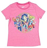 Girls' DC Comics Strong Ladies Short Sleeve Crew Neck Graphic T-Shirt (Large (10-12))