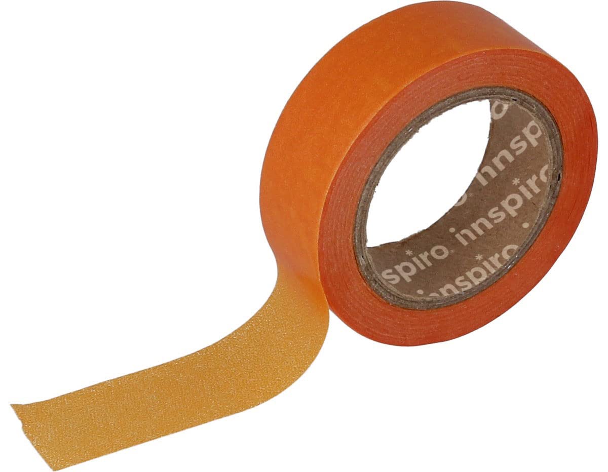 INNSPIRO Orange Masking Tape 15 mm x 10 m Plain Basic Series