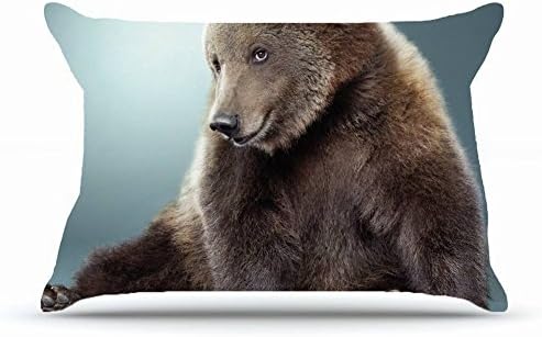 Eaeacd Queen Pillowcase Size 20 x 30 Inches Cotton Pillowcases Decorative Pillow Cover Case with Hidden Zipper Decor Cushion Covers - Animals bear nyashka snout SPOUT wool feet claws For Car