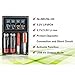ROKKES Universal Intelligent Battery Charger - NOKOSER D4U 4Bay Rapid Digital LCD Display Smart Charger, USB Powered + Power Bank + Battery Tester For Rechargeable 18650/IMR/Li-ion/LiFePO4/Ni-MH/Cd AA