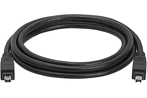 IEEE-1394 FireWire/iLink DV 4 Pin Male to Male Cable - 6 Feet Black