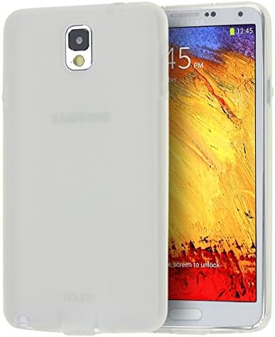 doupiPerfectFit TPU Case for Samsung Galaxy Note 3 with built-in dust plugs Silicone Case Cover Bumper Skin Matte Clear White