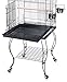 57″ Rolling Standing Medium Dome Bird Cage Open Top Quaker Parrot Cockatiel Sun Parakeet Green-Cheek Conure Canary Lovebird Budgie Parrotlet Finch Cage with Detachable Standthumb 2