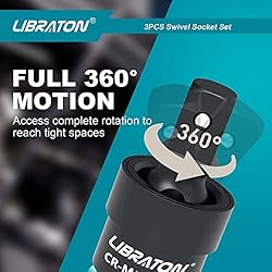 Libraton Swivel Socket Set, Impact Swivel Socket