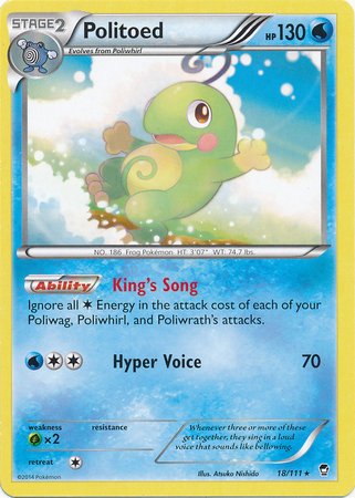 Pokemon - Politoed (18/111) - XY Furious Fists - Reverse Holo