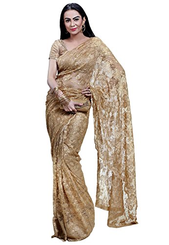 SakhiFashions Womens French Lace Saree
