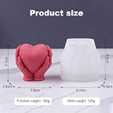 LdawyDE 3D Heart Candle Moulds Silicone - DIY Soap Molds for Crafts view 3