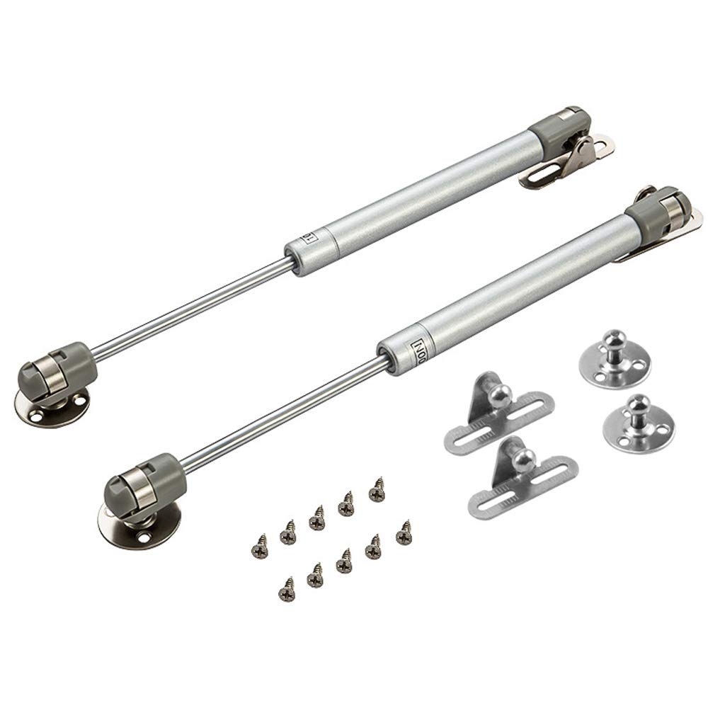 BuxiuGK 2 Pieces Gas Spring 100N/10KG Gas Struts with Screws for Toy Box Soft Close Lift Stay Support for Kitchen Cupboards Cabinet Door