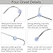 TUXWANG Stainless Steel Clothes Hangers Strong Metal Coat Hangers Wire Hangers Suit Hangers, 16 Inch, 30 Pack