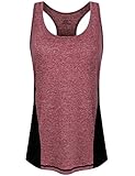 Faddare Women Active Racerback Tank Tops Burnout Sleeveless Running Workout Sports Shirt