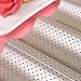 Ohomr No-stick French Bread Pan for Baking Baguettes Metallic Perforated Wave Loaf Bake Mold 4 Gutters Baguette Pan