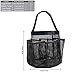 Mesh Shower Caddy - Quick Dry 8 Pockets Mesh Portable Shower Tote Bag with Handle for College, Dorms, School, Sport, Gym, Camp (Black)