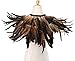 L'VOW Gothic Black Feather Shrug Cape Shawl Halloween Costume for Men (Style -03)